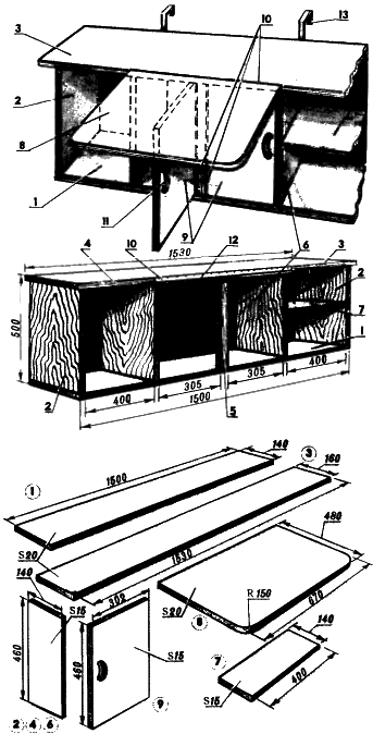 Шкаф,ящики,гарнитур на балконе