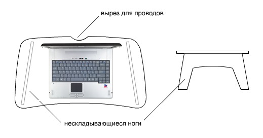 Самодельный столик для ноутбука
