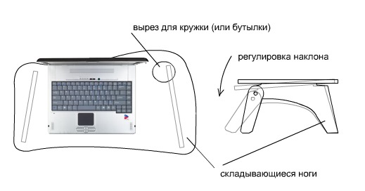 Самодельный столик для ноутбука